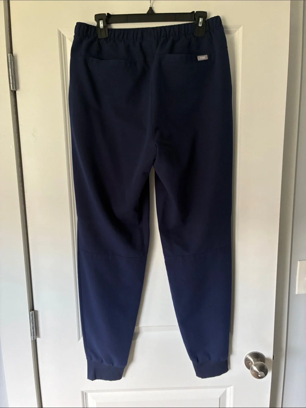 Men's Navy Drawstring Figs Pants- Medium Tall